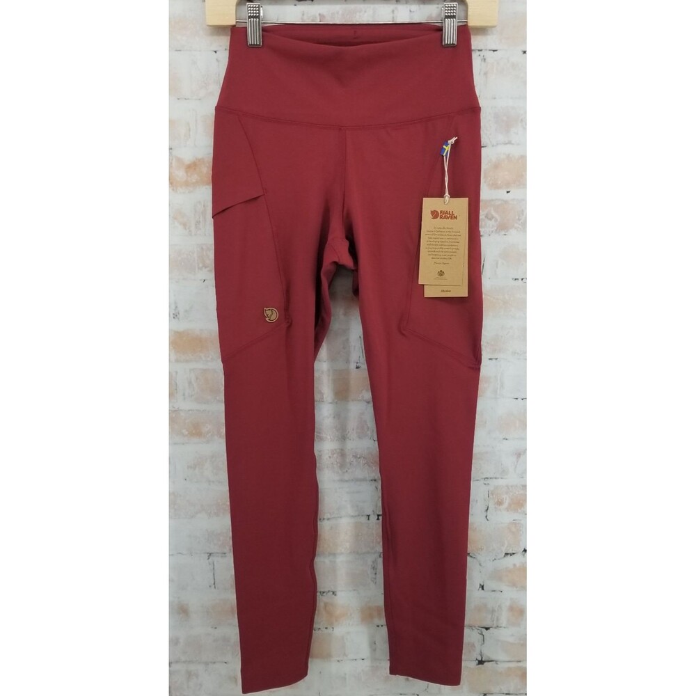 NWT Fjällräven Abisko Tights Womens Promegranate Red Size Small Next to Skin